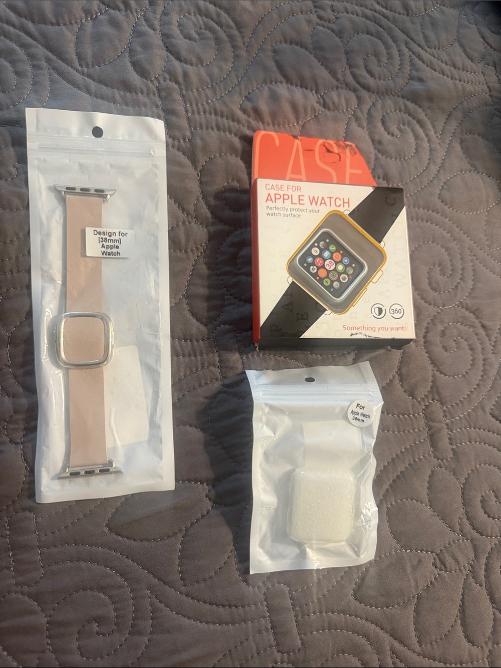 Apple Watch Band 38 mm + Protective Case Bundle